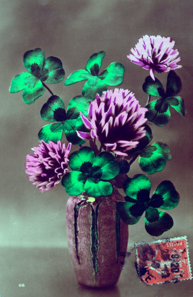 フランスの花のポストカード、c1900 作： 不明