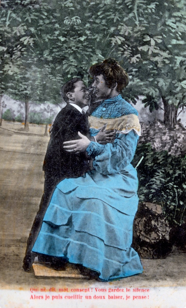 フランスのロマンチックなポストカード、c1900 作： 不明