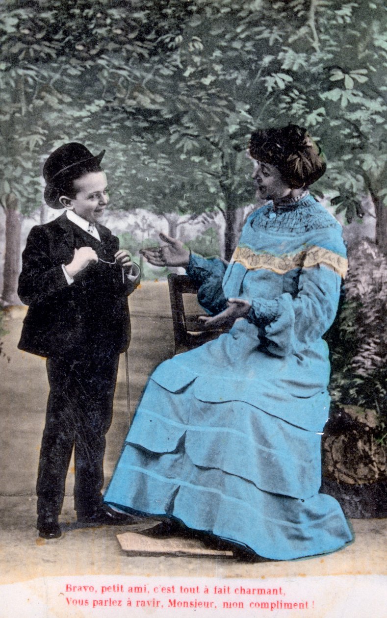 フランスのロマンチックなポストカード、c1900 作： 不明