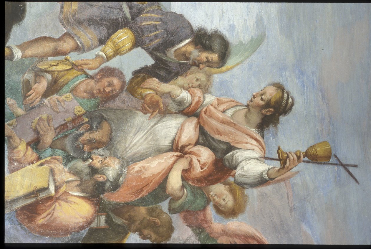 イタリア、リグーリア州ジェノバ、ロメリーノ宮殿のフレスコ画 作： 不明