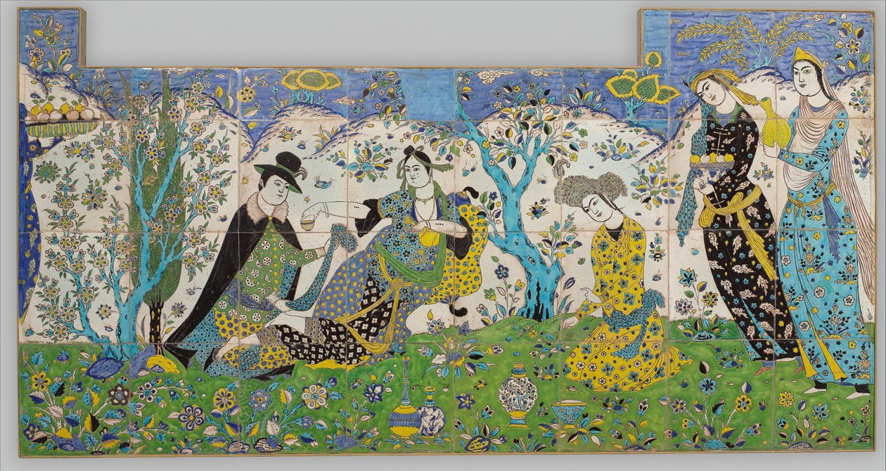 ガーデンギャザリング、イラン、1640-50。 作： 不明