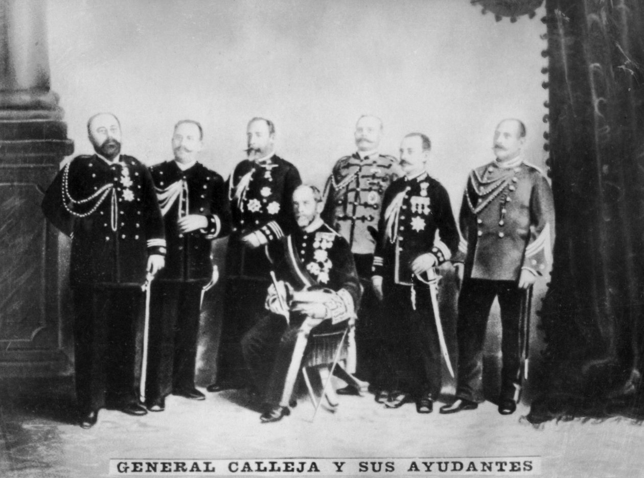 Calleja将軍とそのスタッフ、c1910 作： 不明