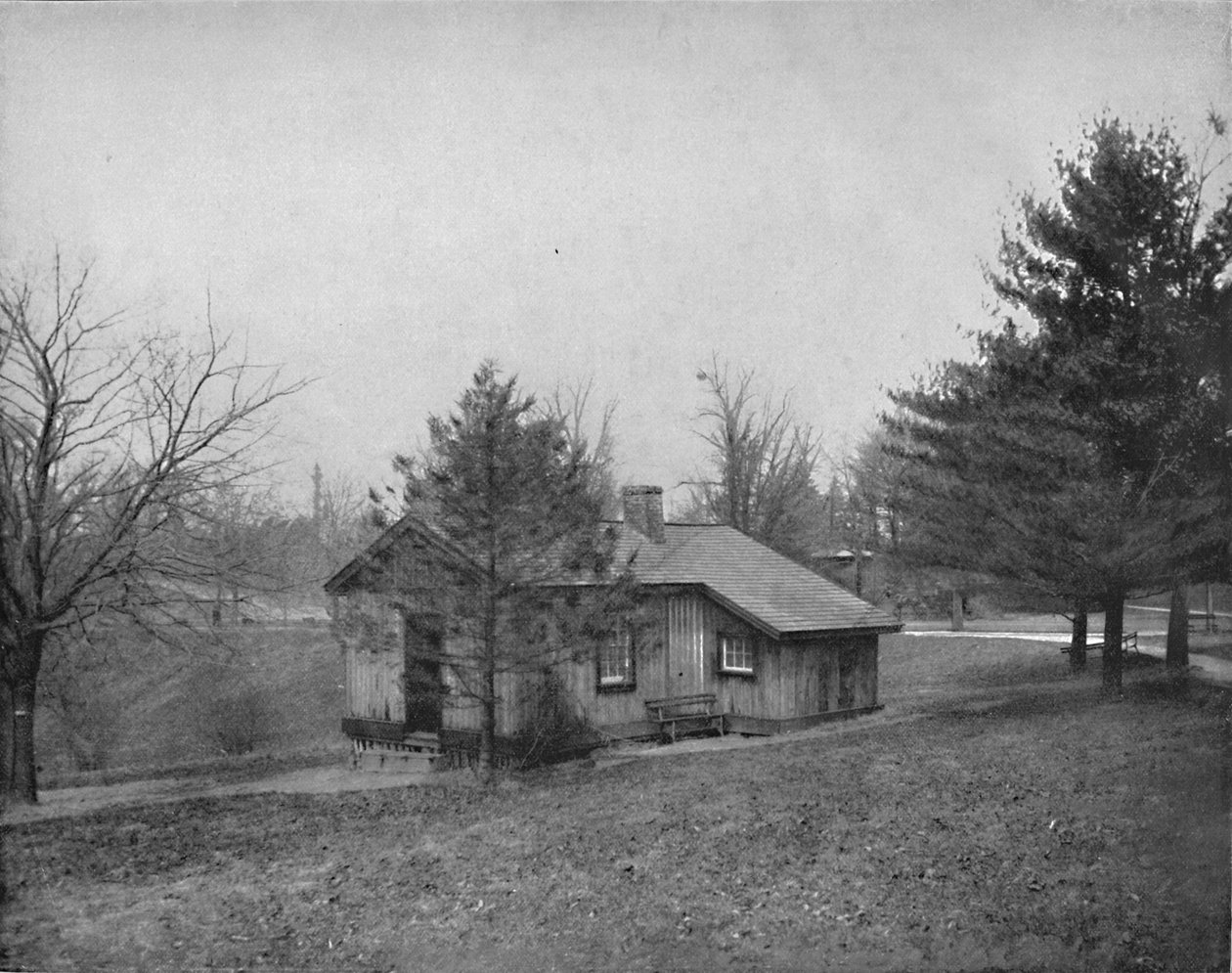General Grants Log Cabin、フェアマウントパーク、フィラデルフィア、c1897。 作： 不明