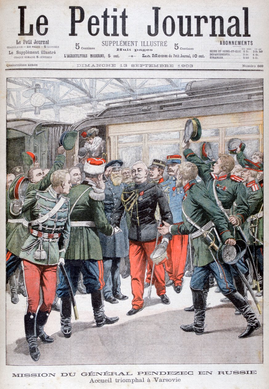 ペンデゼック将軍、ロシアへの外交使節、1903 作： 不明