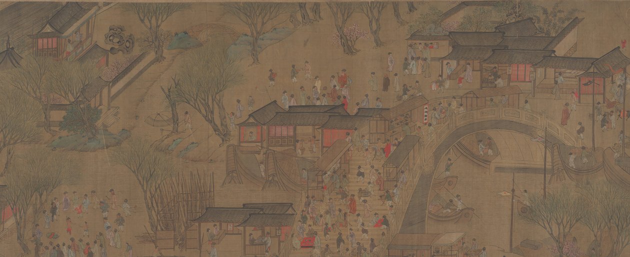 清明祭で上流へ。 作： 不明