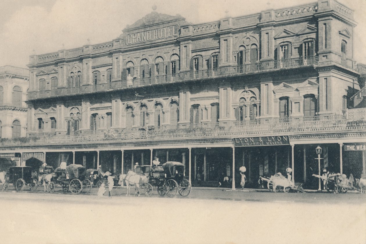 グランドホテル、カルカッタ、1902年。 作： 不明