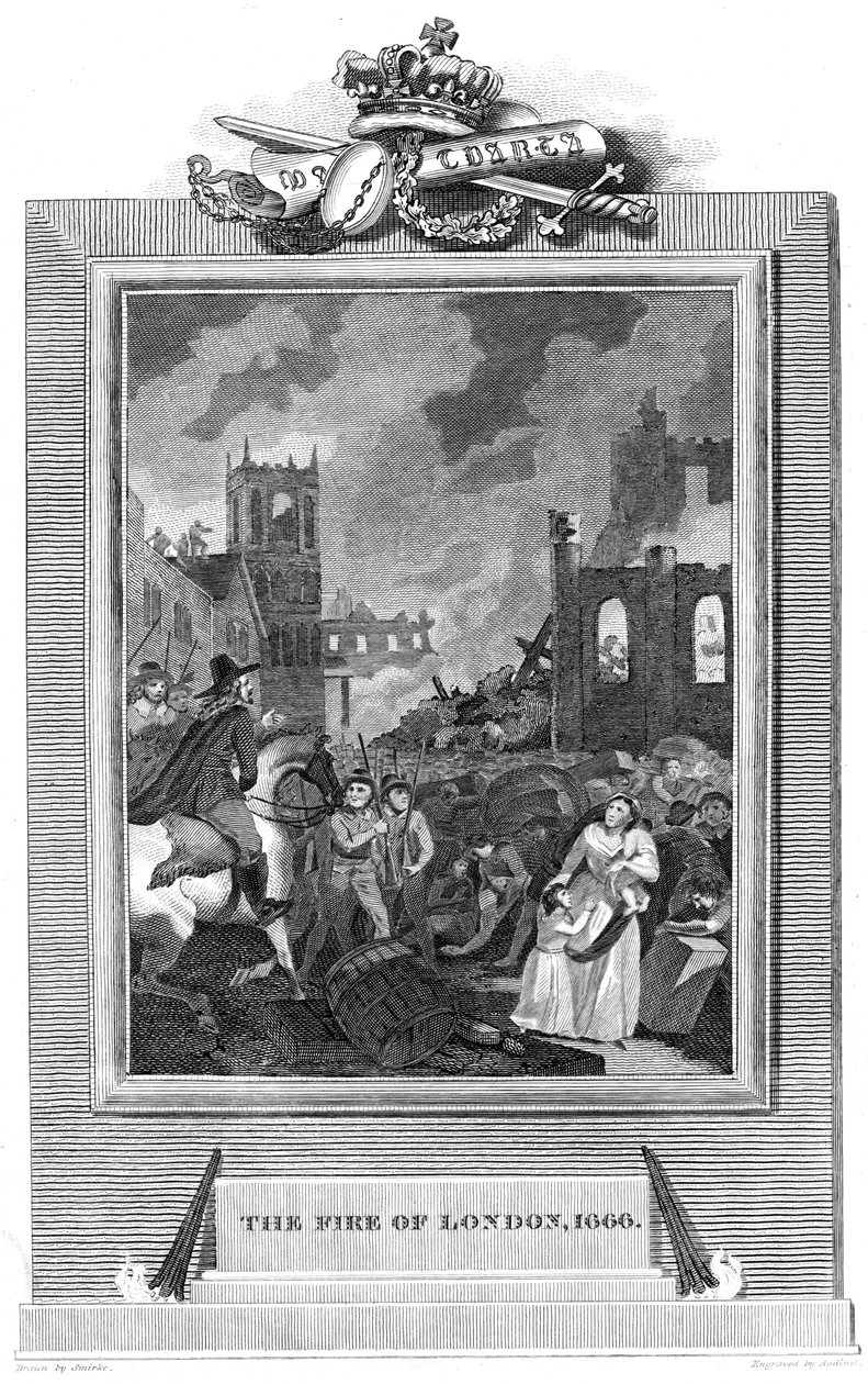 ロンドンの大火、1666 1825 作： 不明