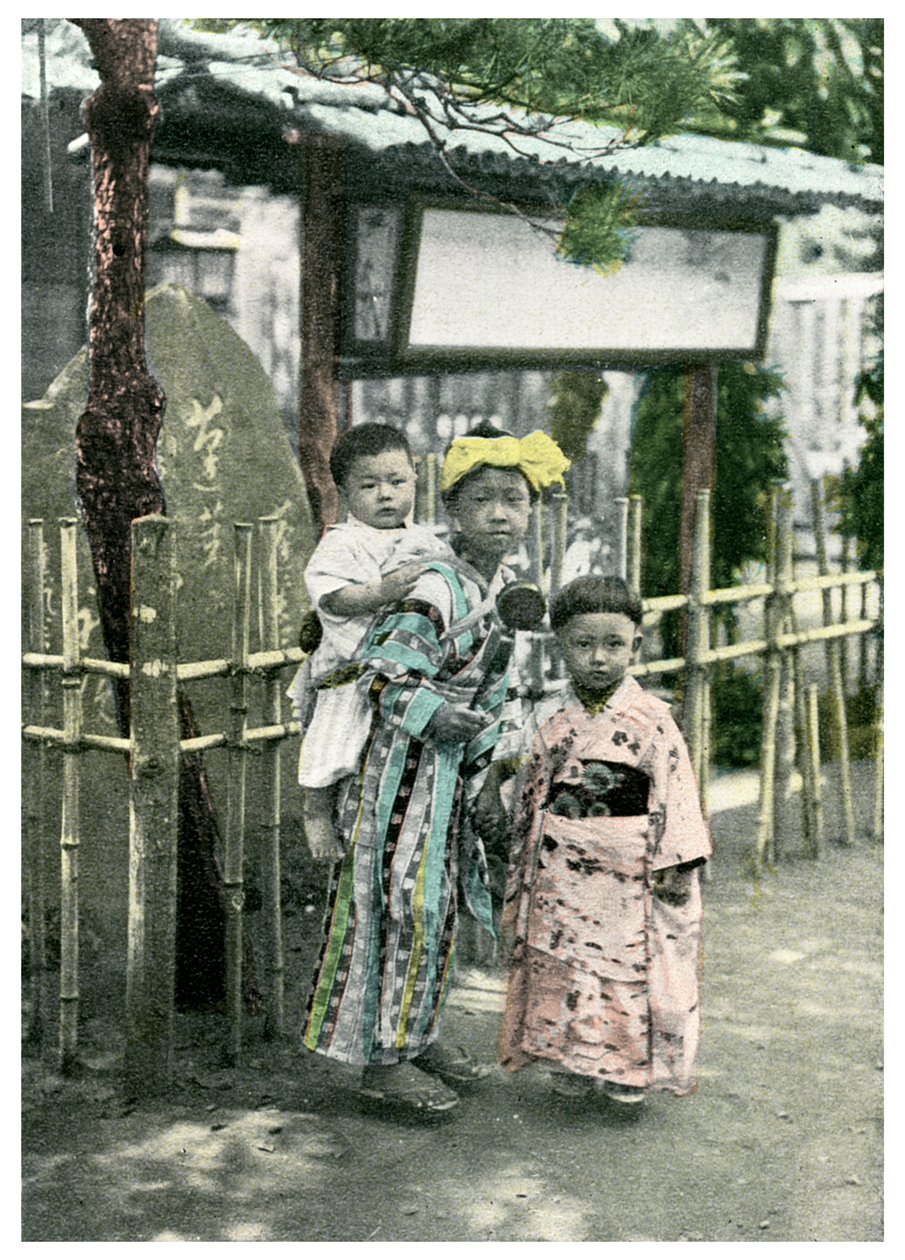 子供たちのグループ、日本、1904 作： 不明