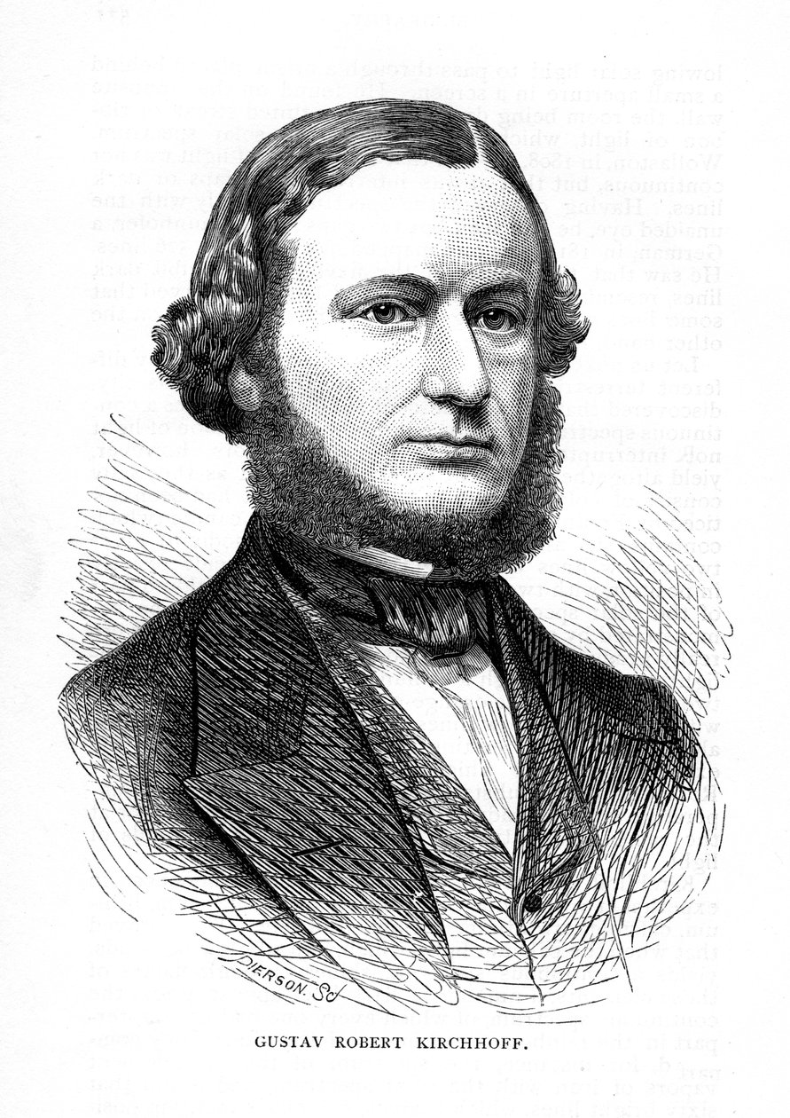 Gustav Robert Kirchhoff、ドイツの物理学者、1873 作： 不明
