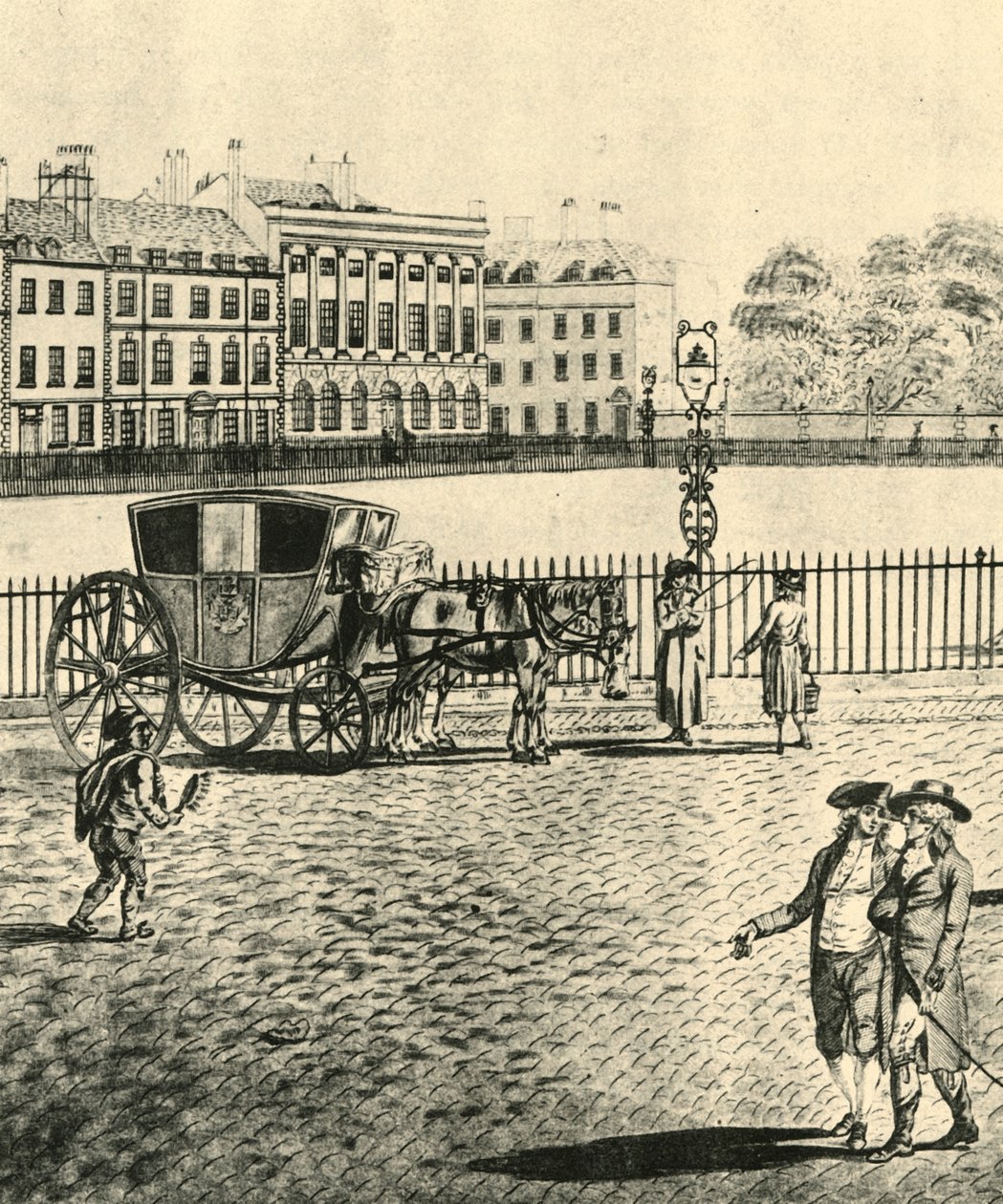 ハックニーコーチ、1787年、1925年。 作： 不明