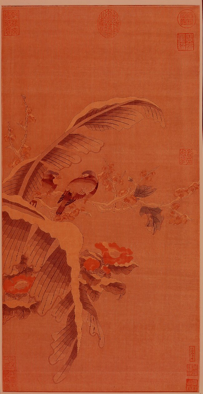 掛け軸、18世紀。 作： 不明
