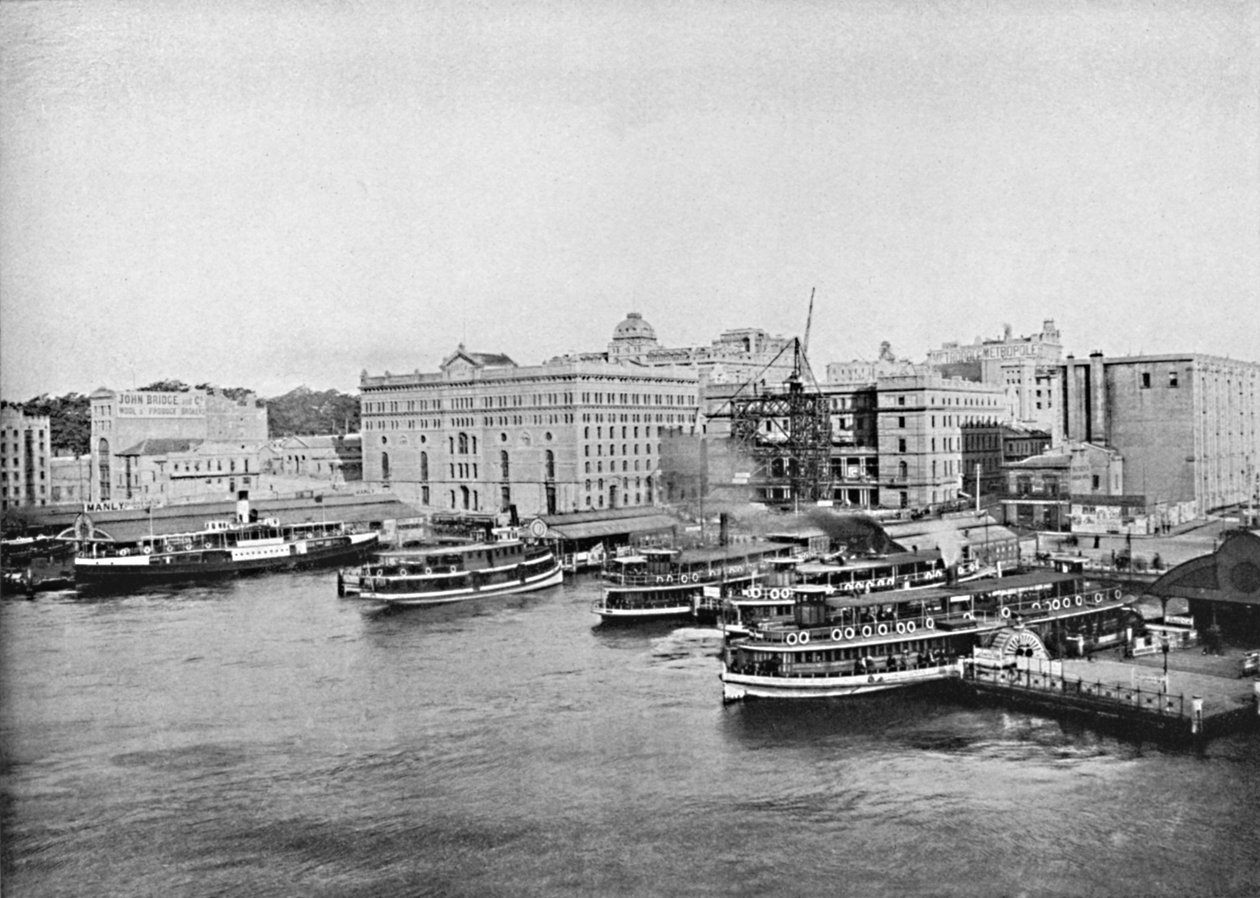 サーキュラーキー、c1900のハーバーフェリーボート。 作： 不明