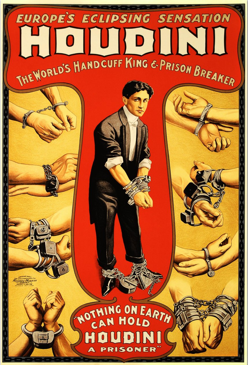 ハリー・フーディーニ、c。 1906。 作： 不明