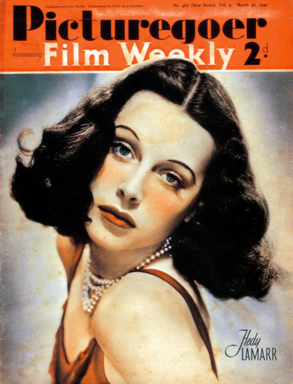 ヘディラマー1914〜2000年、オーストリア生まれのアメリカ人女優、1940年 作： 不明