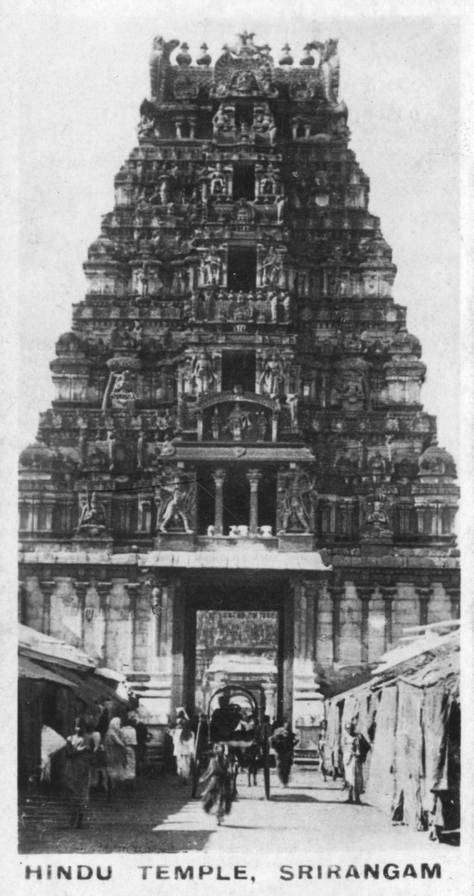 ヒンドゥー寺院、スリランガム、インド、c1925 作： 不明