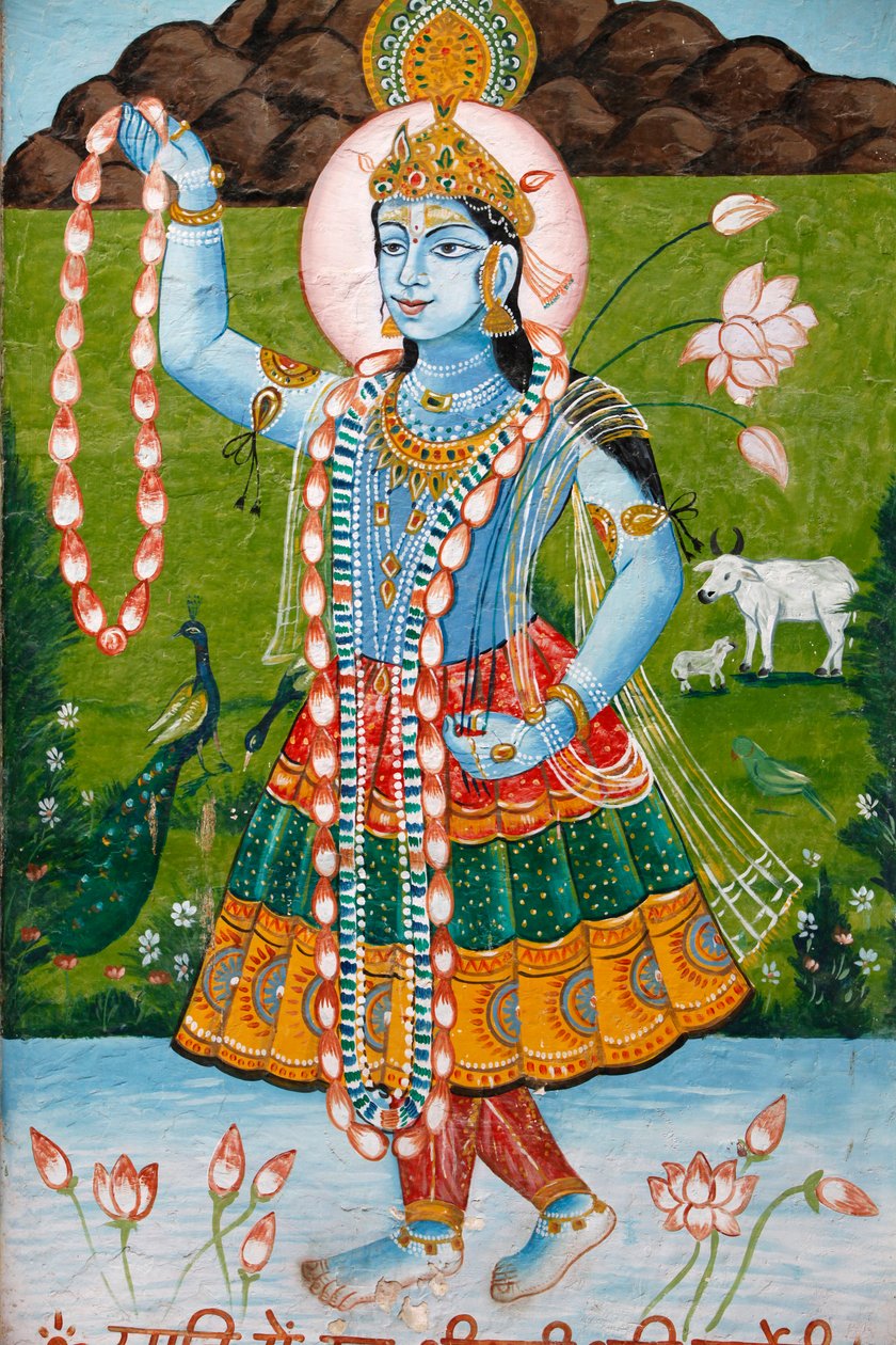 ヒンドゥー教の女神Radha Mathura Inde 作： 不明