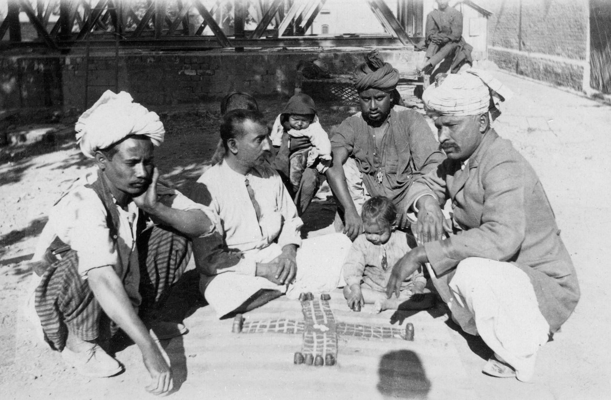 ヒンドゥー教徒のギャンブル、インド、1916年〜1917年 作： 不明