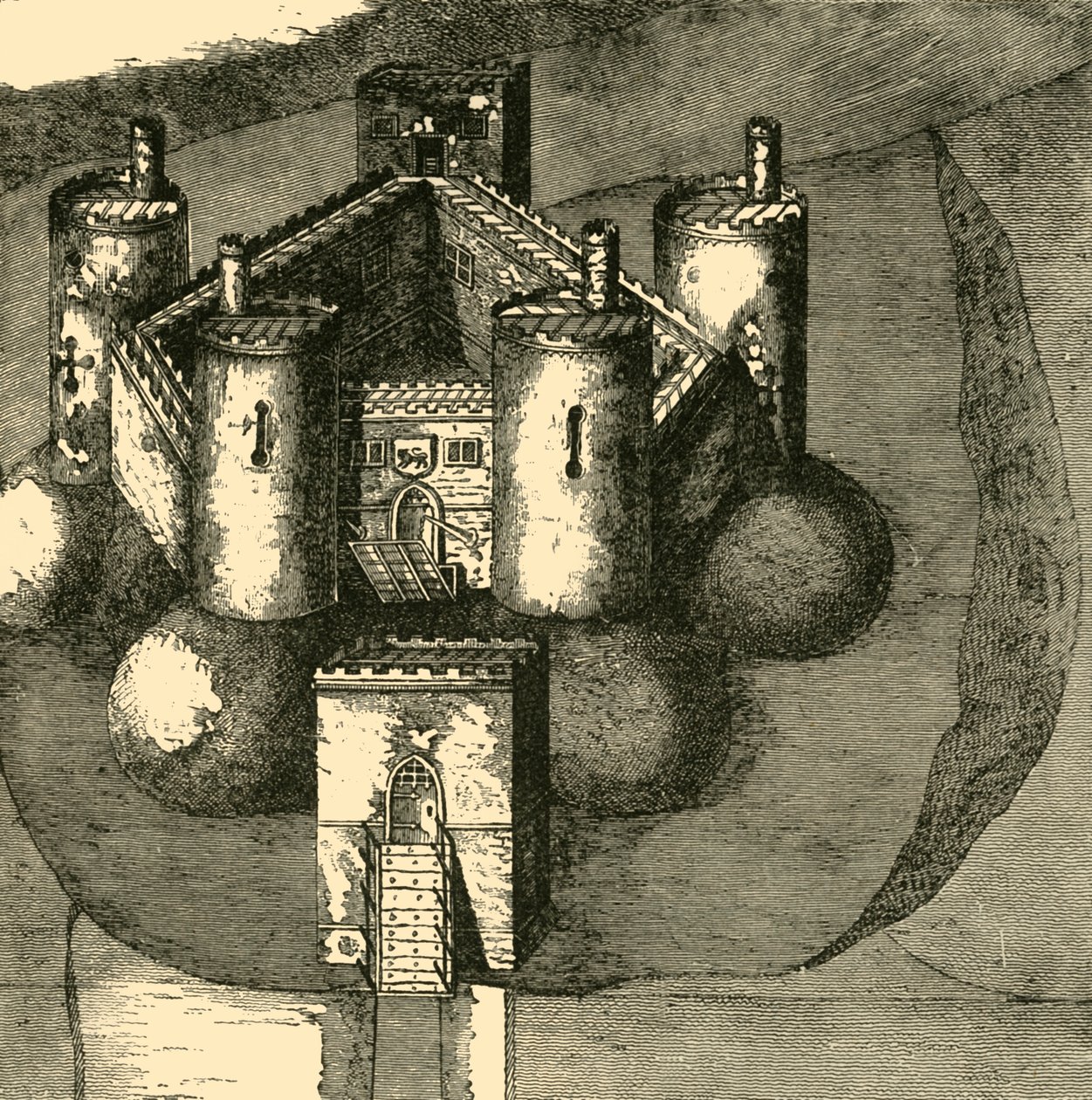 ホルト城、1610年、1898年。 作： 不明