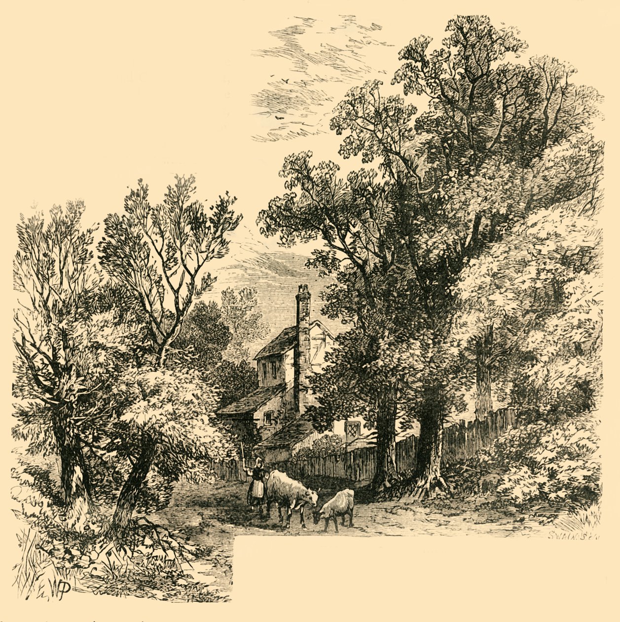 1760年のクレイブンヒルの家、c1876。 作： 不明