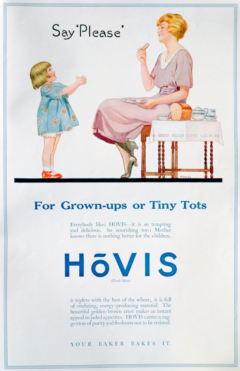 Hovisパン広告、1921年 作： 不明