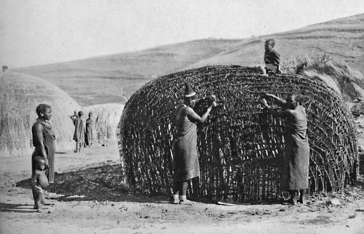 ズールランドの小屋の建物、1912 作： 不明
