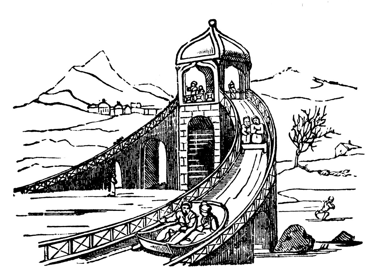 アイスマウンテン、人工スレッジラン、ロシア、1836 作： 不明