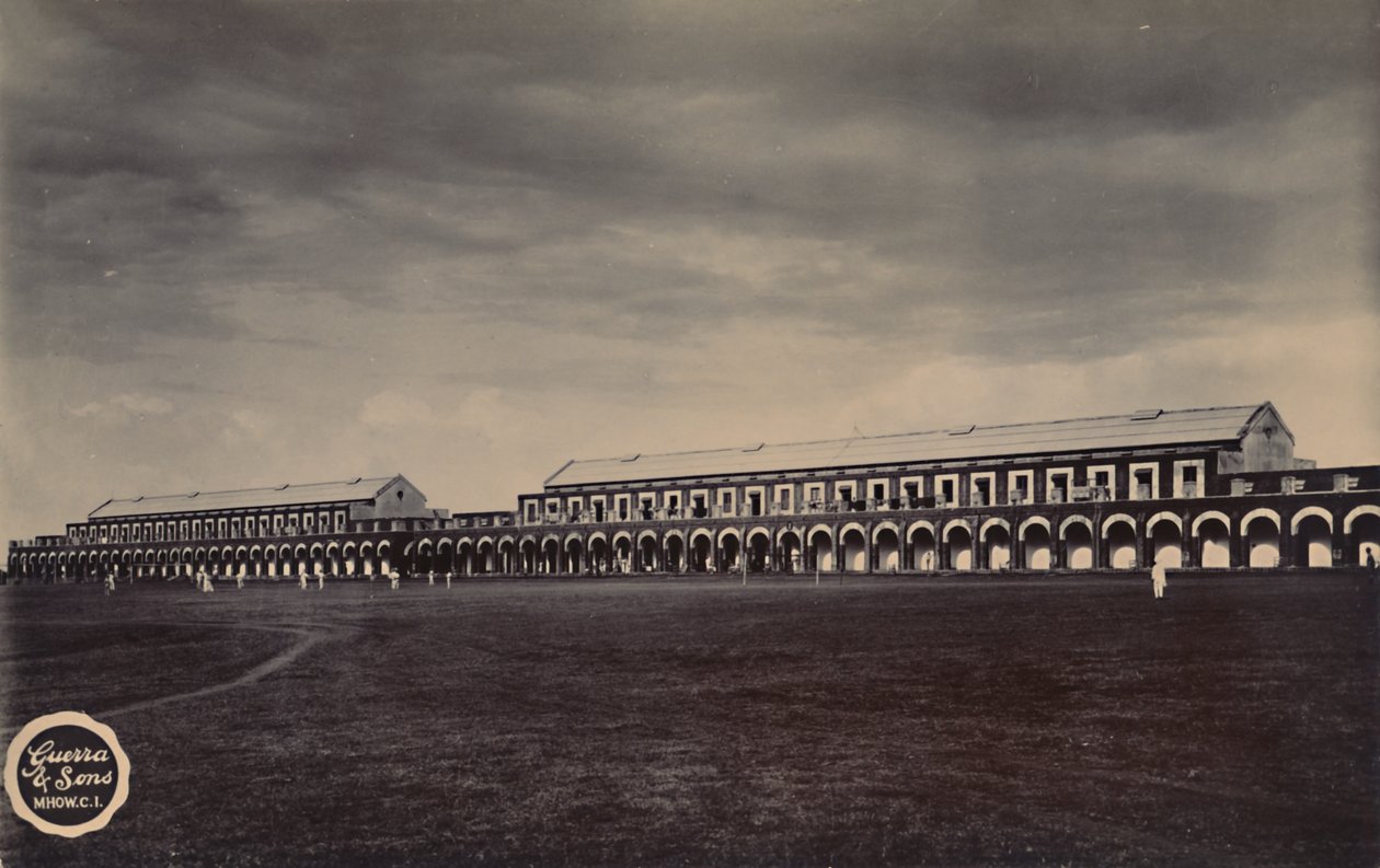 インドの兵舎、c1910。 作： 不明