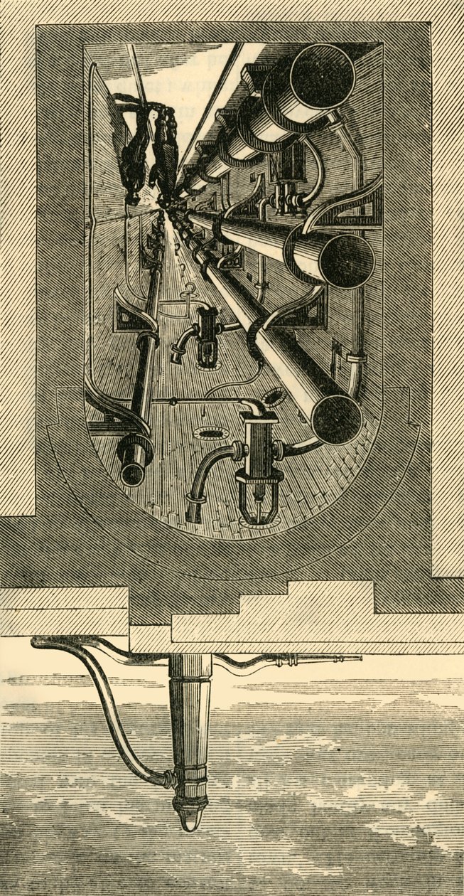 地下鉄のインテリア、ホルボーン高架橋、c1876。 作： 不明