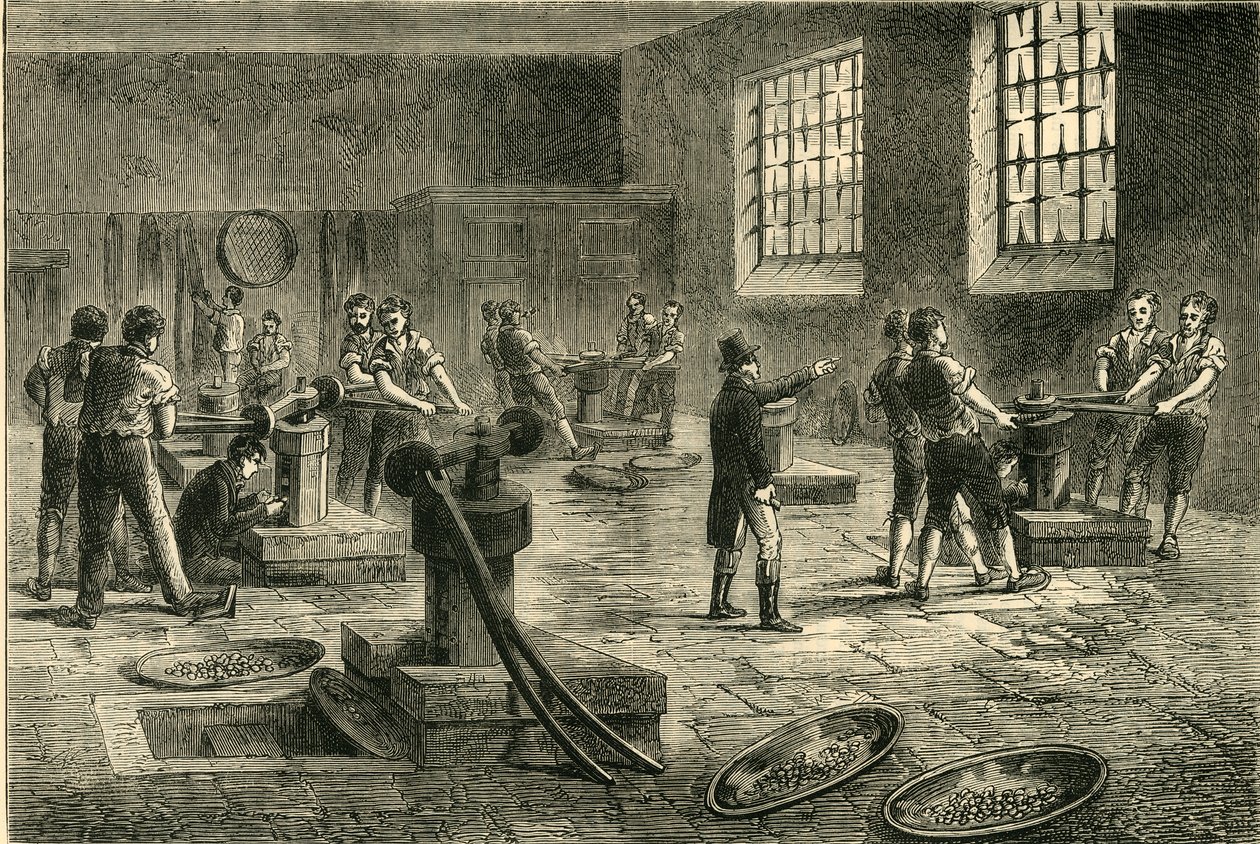 ミントの内部、c1872。 作： 不明