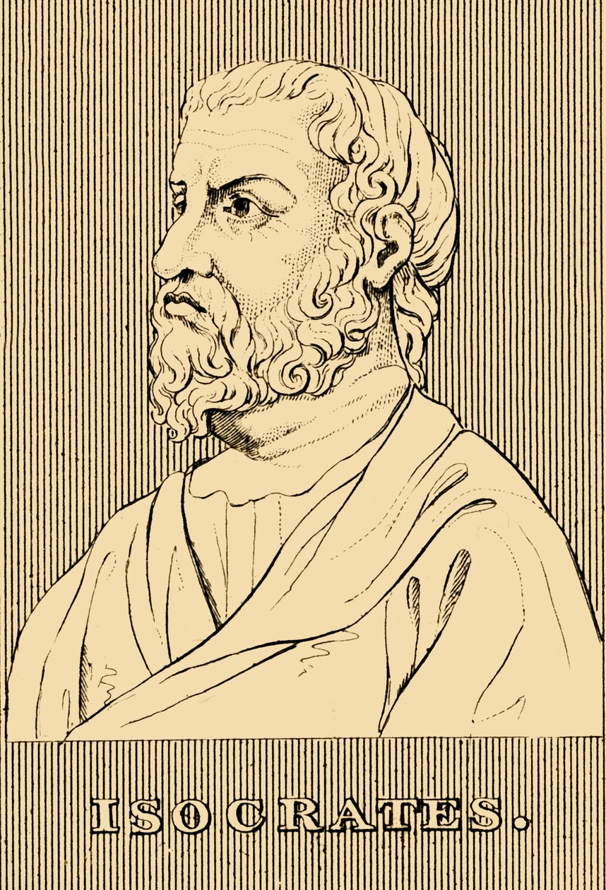 Isocrates、紀元前436〜338年、1830年。 作： 不明