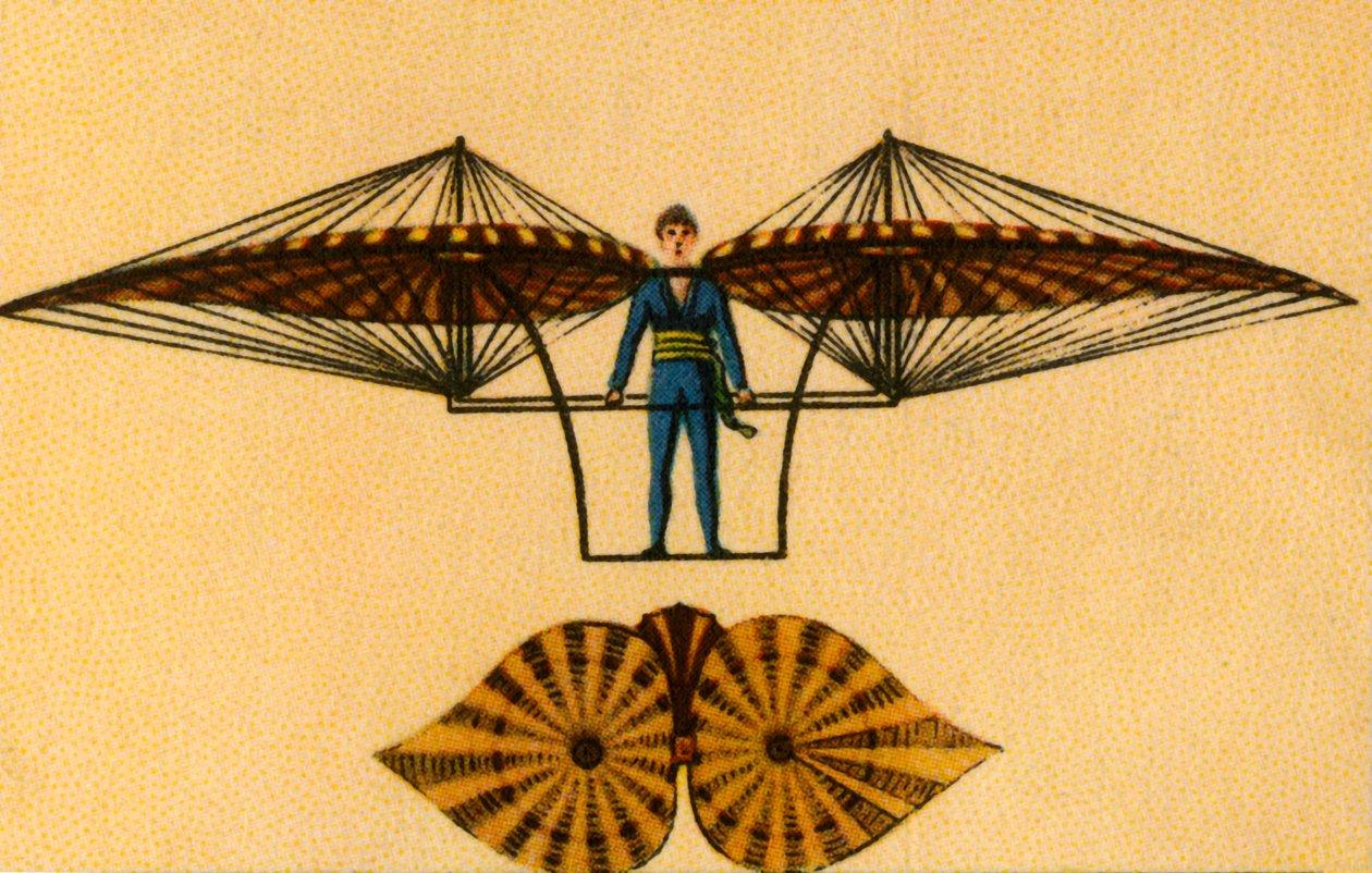 Jacob Degensフライングマシン、1808年、1932年。 作： 不明
