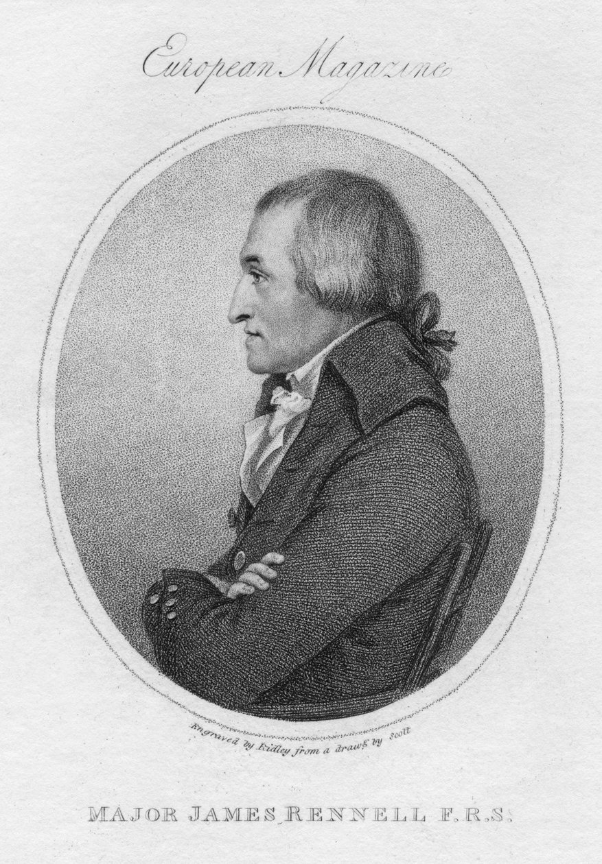 James Rennell、イギリスの地理学者、1802年 作： 不明