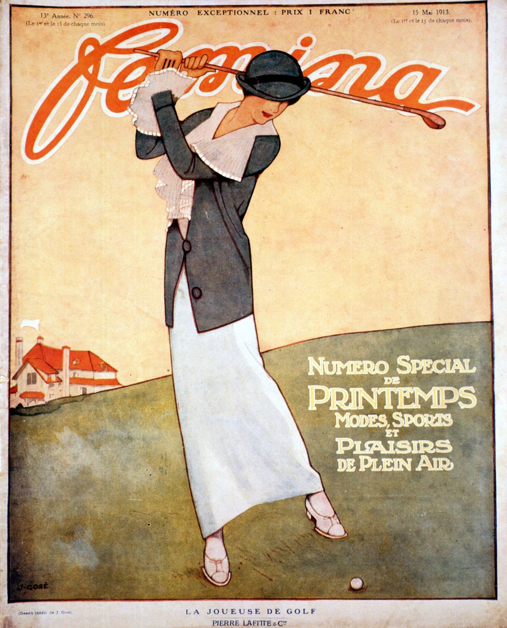 ジェミマ、雑誌の表紙、フランス、1913年5月 作： 不明