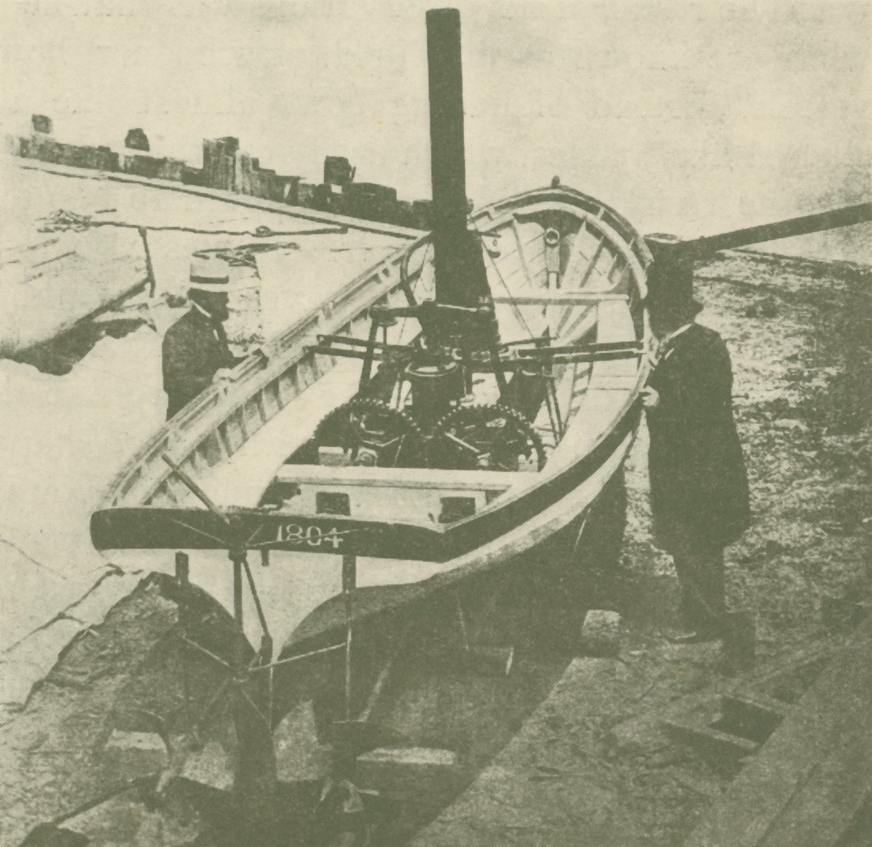 ジョンスティーブンスツインスクリュー汽船、1804年、c1930年に建てられました。 作： 不明