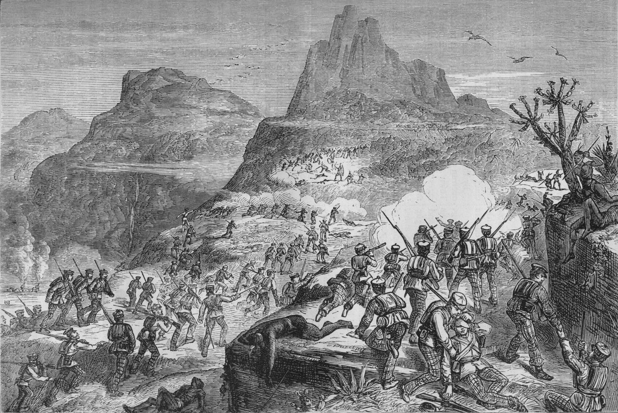 カフィール戦争-ネイティブポジションへの攻撃、c1880 作： 不明