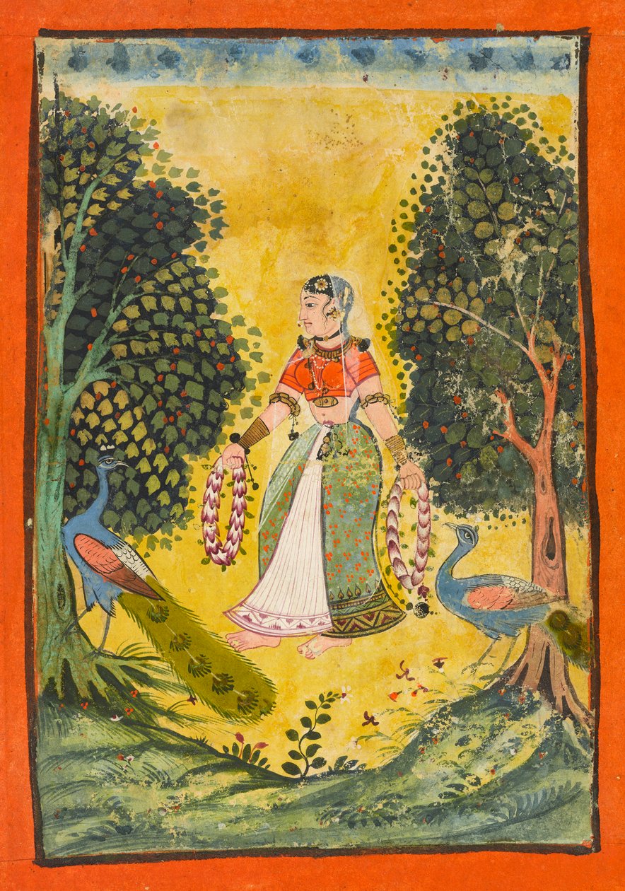 Kakubha Ragini、Ragamala のフォリオ、ca. 1630年。 作： 不明