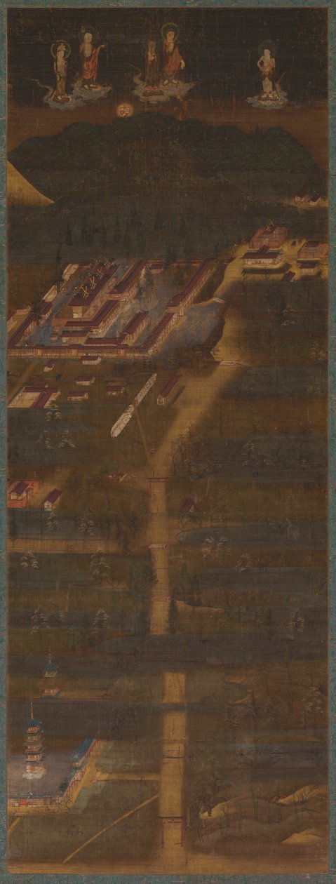 春日神社曼陀羅、1300-1333。 作： 不明