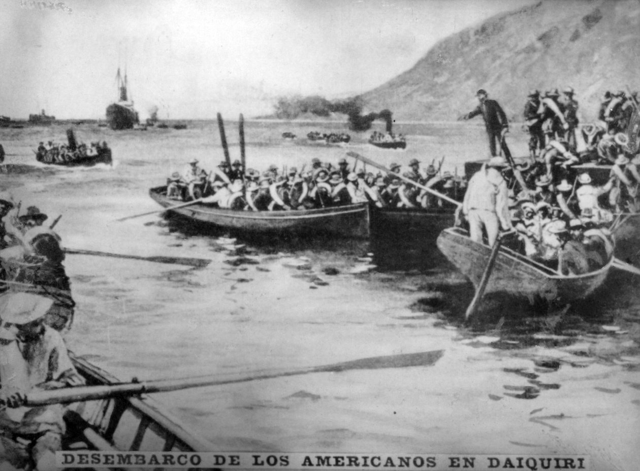 ダイキリでのアメリカ人の上陸、1898年、1920年代。 作： 不明