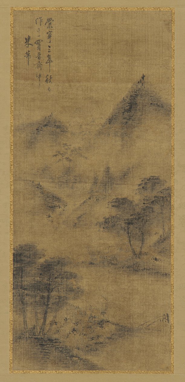 風景: 山頂と小川、明王朝、1368-1644。 作： 不明