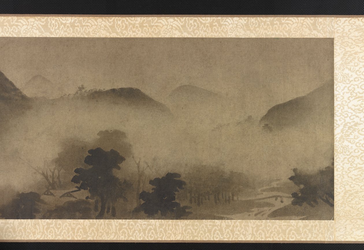 風景：霧の中の山、1279-1368。 作： 不明