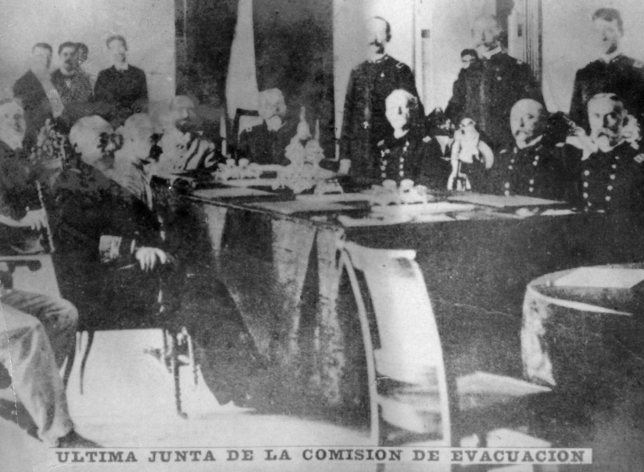 避難委員会の最後の会合、1898年、1920年代 作： 不明