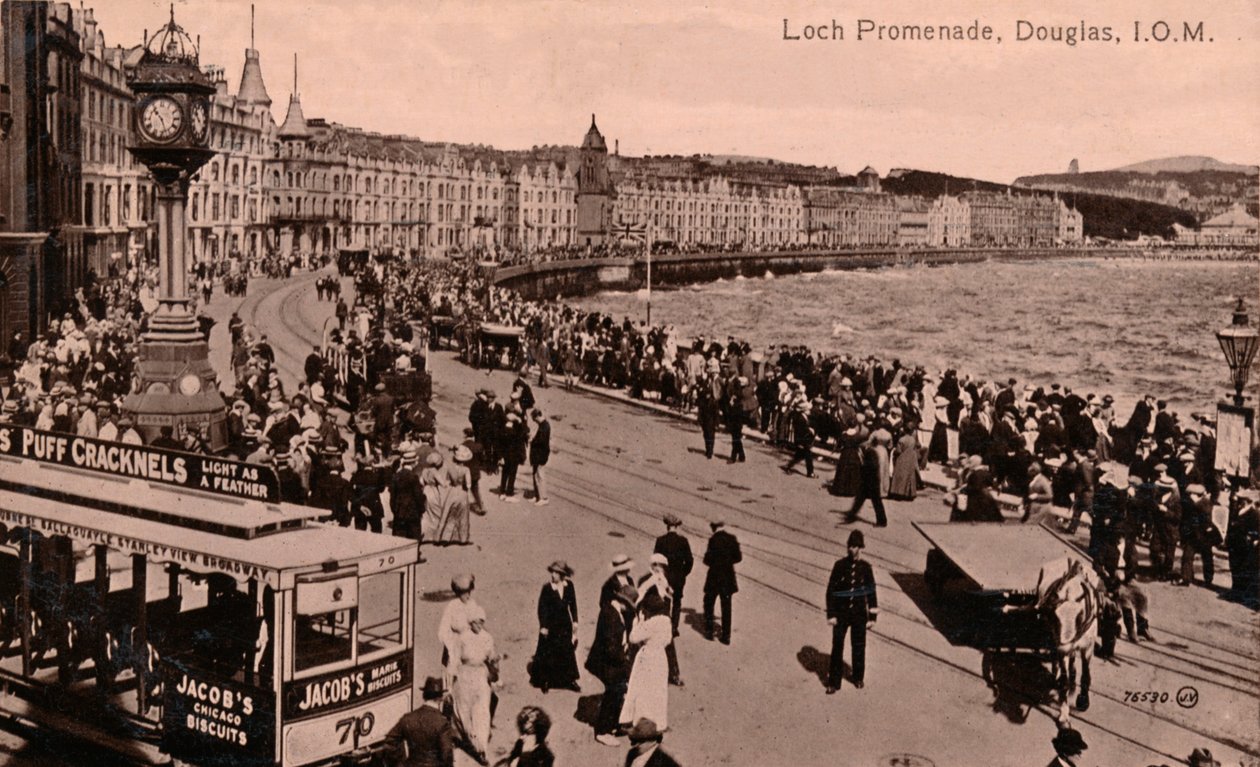 湖の遊歩道、ダグラス、マン島、c1920 作： 不明