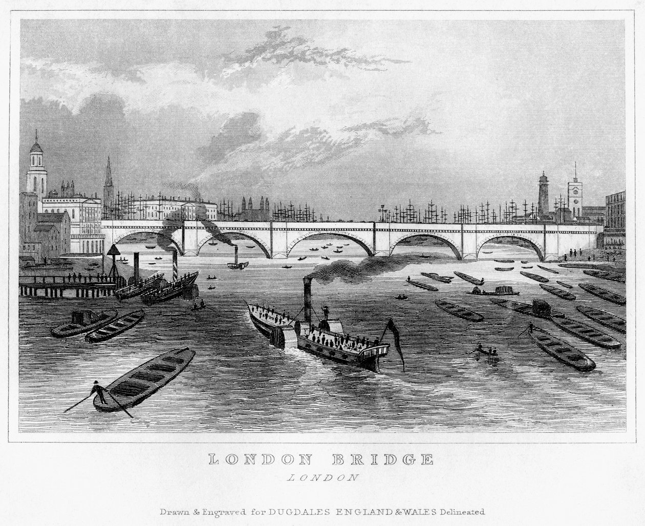 ロンドン橋、19世紀 作： 不明