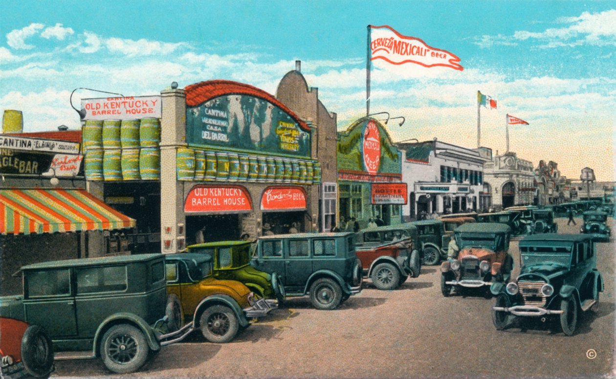 メインストリートで北を見る、c1939 作： 不明