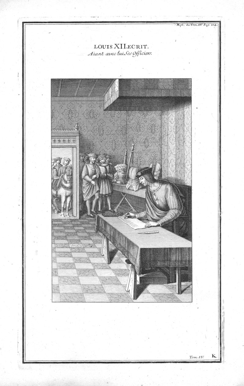 ルイ12世の執筆、c1760。 作： 不明