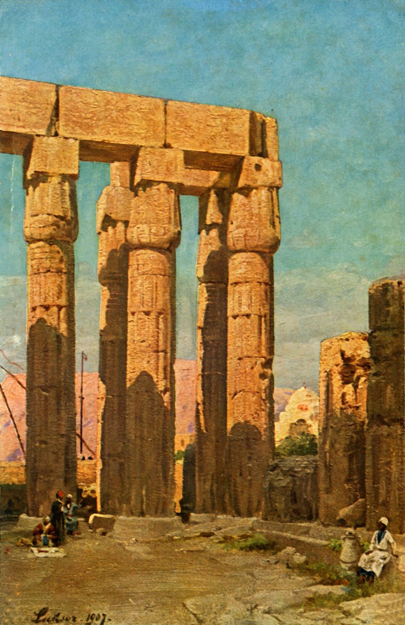 ルクソール：アメノフィス3世の寺院、c1918-c1939。 作： 不明