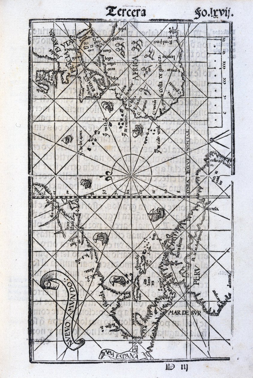 ヨーロッパ・アフリカ・アメリカ大陸の地図 作： 不明