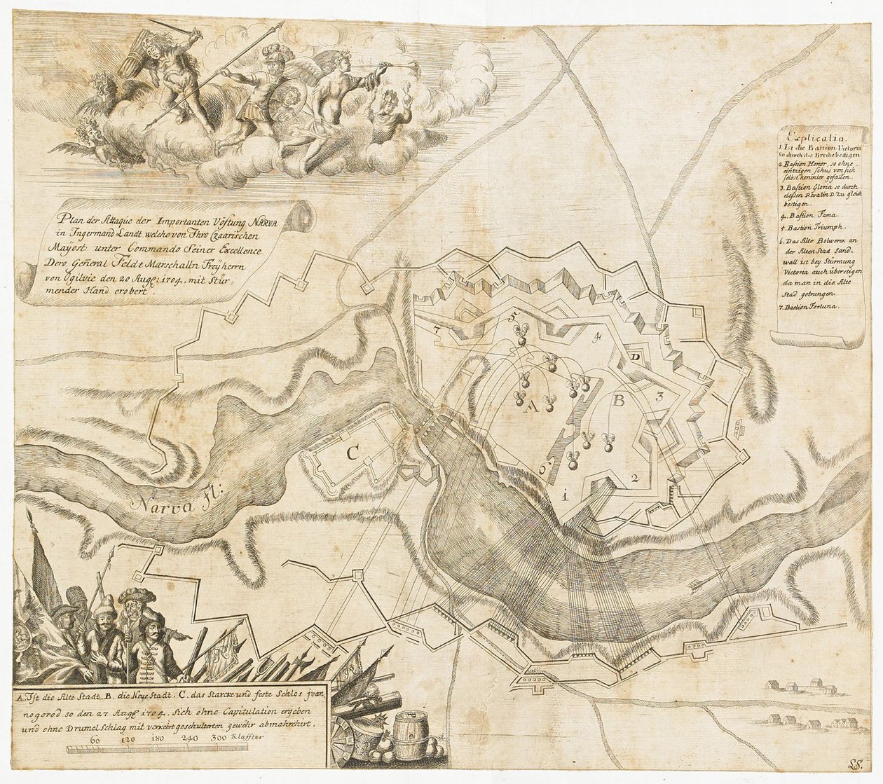 ナルバの戦いの地図 作： 不明