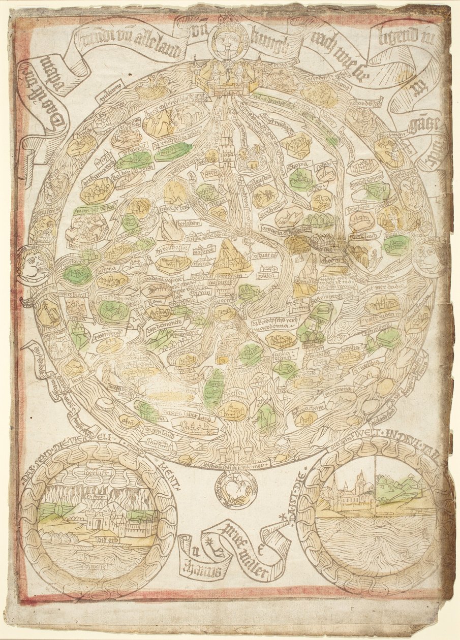 世界の地図、c。 1480年。 作： 不明