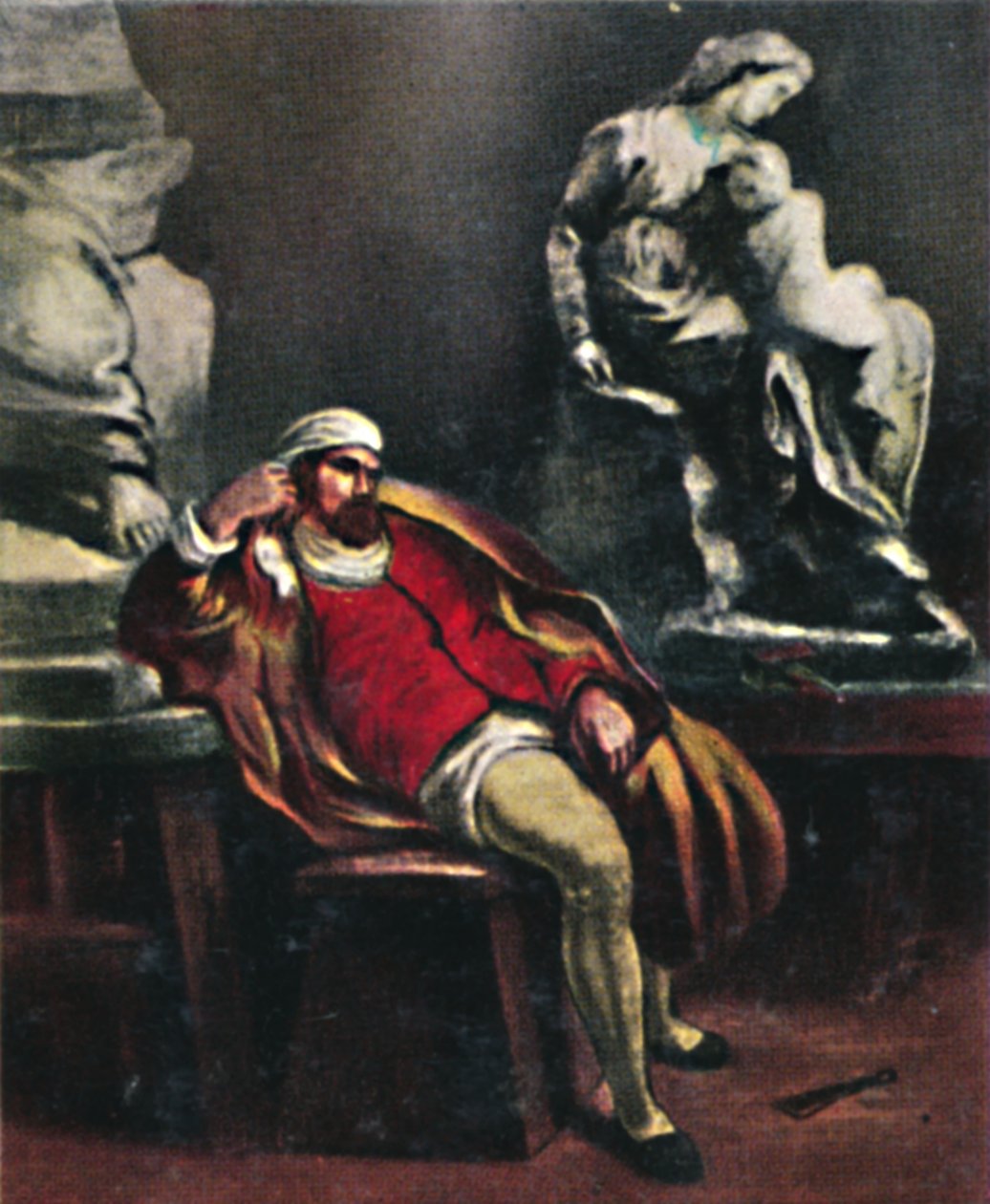 ミケランジェロ1475-1564。 -ドラクロワによる絵画、1934年。 作： 不明